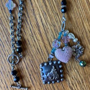 42” long charm necklace